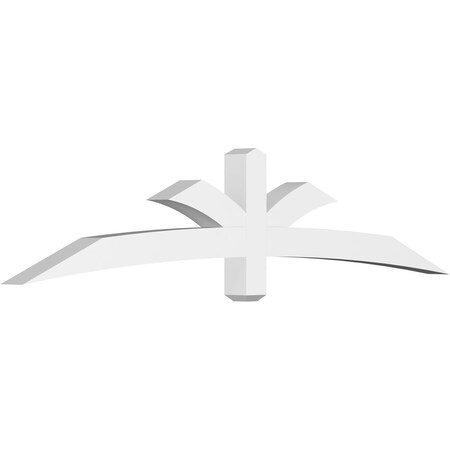 Ekena Millwork Davenport Architectural Grade PVC Gable Bracket, 84"W x 17 1/2"H x 4"D x 4"F, 5/12 Pitch GBP084X18X0404DAV00